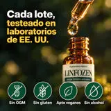 Cada lote testeado en laboratorios de EE. UU.: sin OGM, sin gluten, apto veganos y sin alcohol